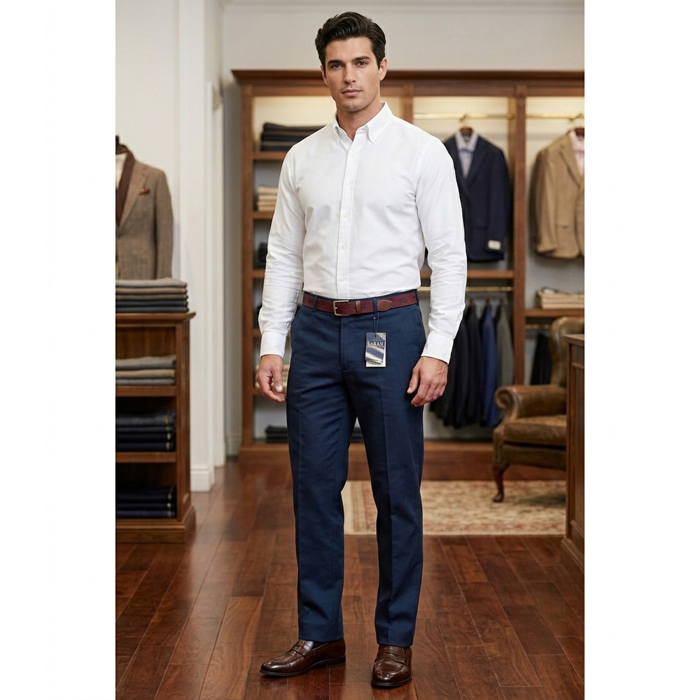 Farah Press Men's Vintage Navy‎ Blue Slacks NWT 38x34 Meier & Frank